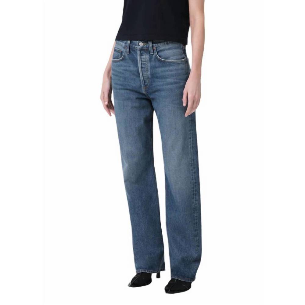 Agolde Kelly Blue Straight Leg Jeans